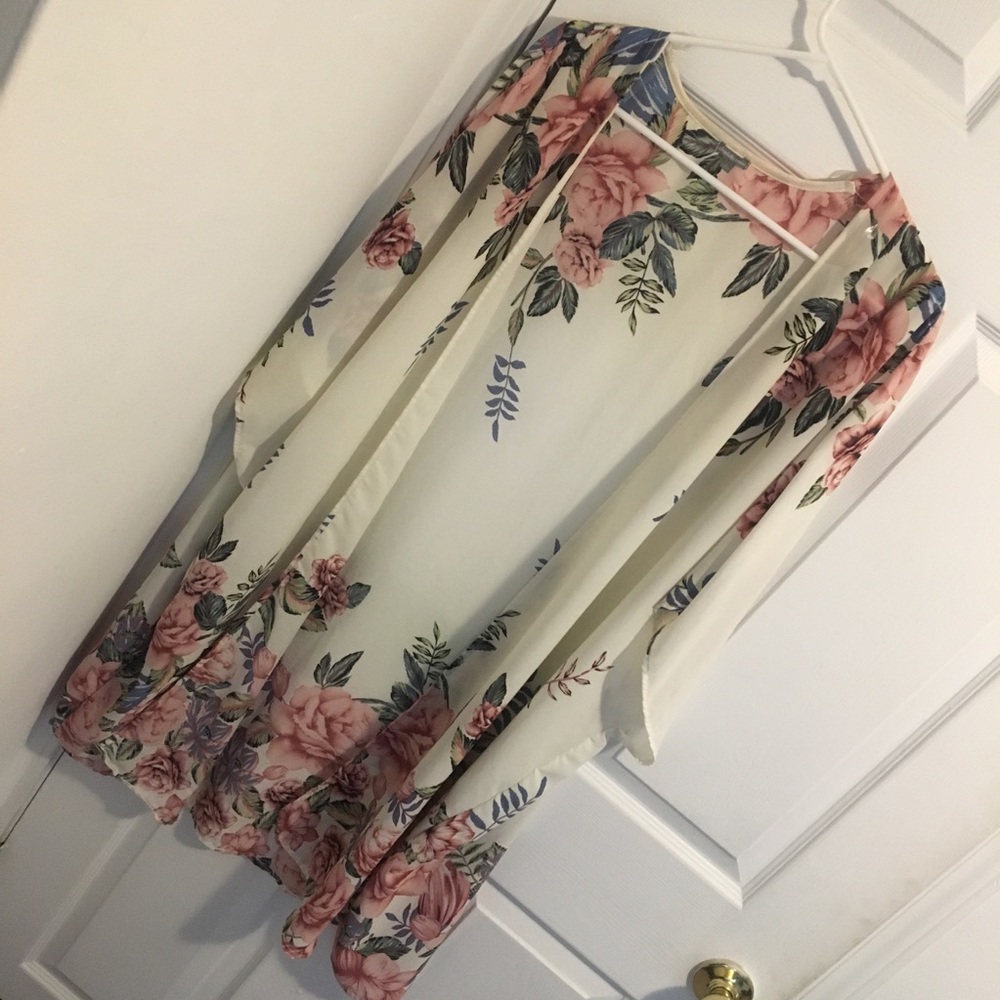White floral cover up